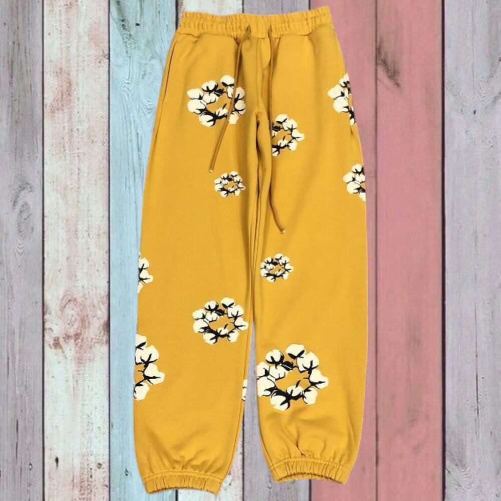 Classic Men's Denim Tears Pants Yellow